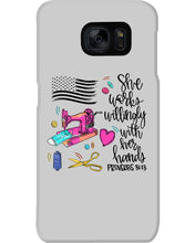 Load image into Gallery viewer, She Works Willingly With Her Hands Gift For Sew Lovers Phone case