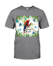 Load image into Gallery viewer, Scarlet Macaw With Butterflies I Am Always With You Gift For Lover Guys Tee