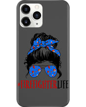 Load image into Gallery viewer, Firefighter Make You Life Safe Lady With Blue Ribbonhead Gift For Women Phone case