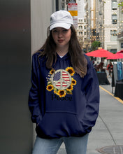 Load image into Gallery viewer, Peace Sign Sunflower Birthday Gift For Girls Hoodie
