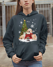 Load image into Gallery viewer, Funny Golden Retrievers Sleep In Red Boots Gift For Dog Lovers Hoodie