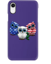 Load image into Gallery viewer, Lovely Phone Case Three Owl With US Flag Gift For Owl Lovers Phone case