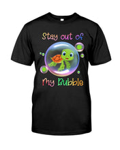 Load image into Gallery viewer, Vintage Funny Stay Out Of My Bubble Gift For Turtle Lovers Guys Tee
