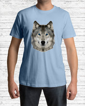 Load image into Gallery viewer, Wolf's Face Simple Unique Custom Design For Animal Lovers Guys Tee