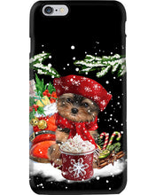 Load image into Gallery viewer, Yorkshire Terrier Loves Drinking Hot Latte Gift For Dog Lovers Phone case