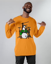 Load image into Gallery viewer, Funny Cat Playing Drums Great Gift For Cat Lovers Unisex Long Sleeve