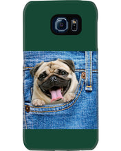 Load image into Gallery viewer, baby Pug In Denim Pocket Gift For Dog Lovers Phone case