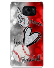Load image into Gallery viewer, Baseball Peaceful Love Gift For Baseball Lovers Phone case