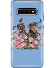 Load image into Gallery viewer, German Wirehaired Pointer With Peonies Gift For Dog Lovers Phone case