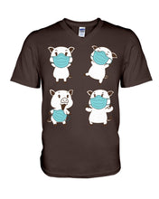 Load image into Gallery viewer, Pig Pandemic Essential Stay At Home Unique Custom Design Guys V-Neck
