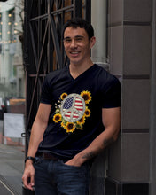 Load image into Gallery viewer, Peace Sign Sunflower Birthday Gift For Girls Guys V-Neck