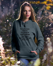 Load image into Gallery viewer, I'm A German Woman I'm Great At Multi Tasking Gift For Women Hoodie
