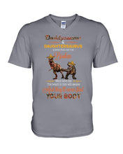 Load image into Gallery viewer, Daddysaurus Daughtersaurus A Bond That Can't Be Broken Guys V-Neck