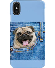 Load image into Gallery viewer, baby Pug In Denim Pocket Gift For Dog Lovers Phone case