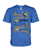 Load image into Gallery viewer, My Only Sunshine Make Me Happy Special Custom Design Guys V-Neck