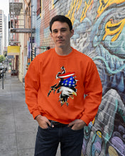 Load image into Gallery viewer, Eagle Giant Scratch USA Flag Gift For Women Sweatshirt