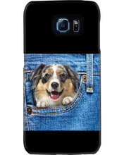 Load image into Gallery viewer, Australian Shepherd In Denim Pocket Gift For Dog Lovers Phone case