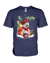Load image into Gallery viewer, Cute Westie Christmas Night Gift For Dog Lovers Guys V-Neck
