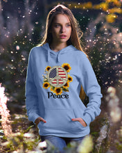 Load image into Gallery viewer, Peace Sign Sunflower Birthday Gift For Girls Hoodie