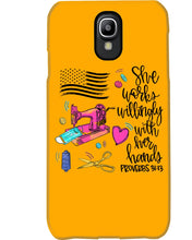 Load image into Gallery viewer, She Works Willingly With Her Hands Gift For Sew Lovers Phone case