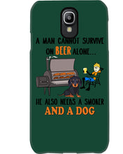 Load image into Gallery viewer, A Man Loves Beer And Dachshund Gift For Dog Lovers Phone case