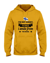 Load image into Gallery viewer, I'm Not Angry I'm Finnish I Smile From The Inside Trending Hoodie