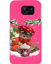 Load image into Gallery viewer, Yorkshire Terrier Loves Drinking Hot Latte Gift For Dog Lovers Phone case