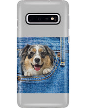 Load image into Gallery viewer, Australian Shepherd In Denim Pocket Gift For Dog Lovers Phone case