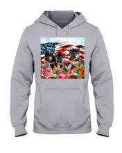 Load image into Gallery viewer, American Flag Sky Flower German Shepherd Gift For Dog Lovers Hoodie