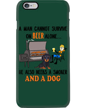 Load image into Gallery viewer, A Man Loves Beer And Dachshund Gift For Dog Lovers Phone case