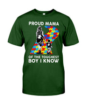 Load image into Gallery viewer, Proud Mama Of The Touchest Boy I Know Autism's Day Gift Guys Tee