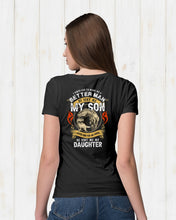 Load image into Gallery viewer, God Sent Me My Son And My Daughter Custom Design Ladies Tee