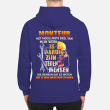 Load image into Gallery viewer, Het Moeilijkste Deel Van Mijn Werk Is Aardig Zijn Tegen Mensen Hoodie