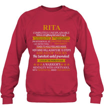 Load image into Gallery viewer, Rita Custom Name Gift A Warrior's Mentality With A Poet's Soul Sweatshirt