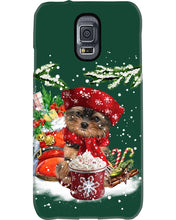 Load image into Gallery viewer, Yorkshire Terrier Loves Drinking Hot Latte Gift For Dog Lovers Phone case