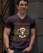 Load image into Gallery viewer, Merry Catmas Cute Funny Gifts Guys V-Neck