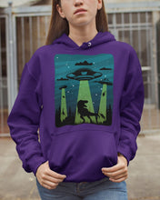 Load image into Gallery viewer, UFA Dinosaur T Rex Sky Full Of Stars Hoodie