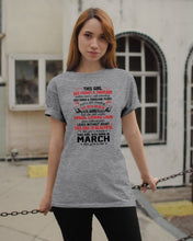 Load image into Gallery viewer, This Girl Has Fought A Thousand This Girl Was Born In March Guys Tee