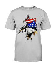 Load image into Gallery viewer, Eagle Giant Scratch USA Flag Gift For Women Guys Tee
