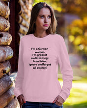 Load image into Gallery viewer, I'm A German Woman I'm Great At Multi Tasking Gift For Women Sweatshirt
