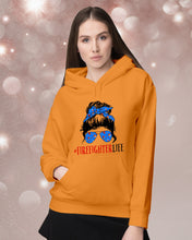 Load image into Gallery viewer, Firefighter Make You Life Safe Lady With Blue Ribbonhead Gift For Women Hoodie
