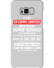 Load image into Gallery viewer, Je Suis Un Homme Chanceux J'ai Line Femme Custom Design Je Suis Son Roi Phone case