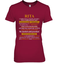 Load image into Gallery viewer, Rita Custom Name Gift A Warrior's Mentality With A Poet's Soul Ladies Tee