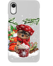 Load image into Gallery viewer, Yorkshire Terrier Loves Drinking Hot Latte Gift For Dog Lovers Phone case