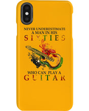 Load image into Gallery viewer, Never Underestimate A 60 Year Old Man Can Play A Guitar Phone case
