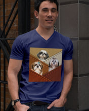 Load image into Gallery viewer, Three Cute Shih Tzu In Bag Gift For Dog Lovers Guys V-Neck