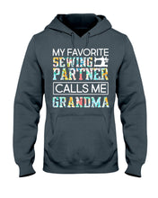 Load image into Gallery viewer, My Favorite Sewing Partner Calls Me Grandma Colorful Design Gift For Sewing Lovers Hoodie