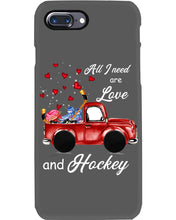 Load image into Gallery viewer, All I Need Are Love And Hockey Gift For Hockey Players Phone case