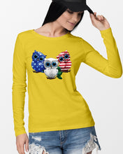 Load image into Gallery viewer, Lovely Phone Case Three Owl With US Flag Gift For Owl Lovers Unisex Long Sleeve