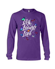 Load image into Gallery viewer, Butterfly Live Laugh Love Gift For Lover Unisex Long Sleeve